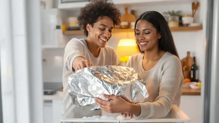 Sbrina il tuo congelatore in pochi minuti grazie alla carta stagnola e risparmia energia