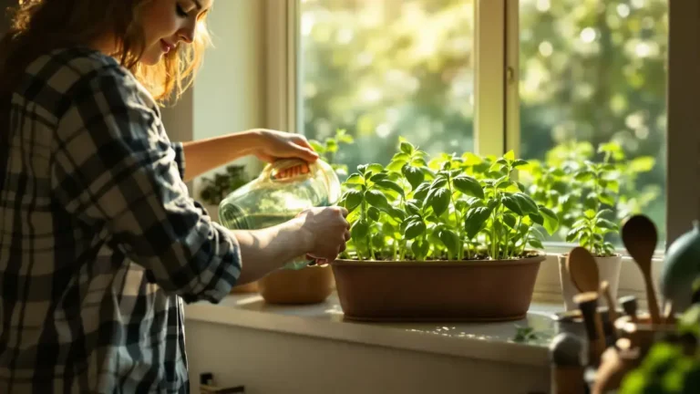 Trasformate il vostro davanzale in un giardino di basilico: un repellente naturale per le mosche e una fragranza avvolgente.
