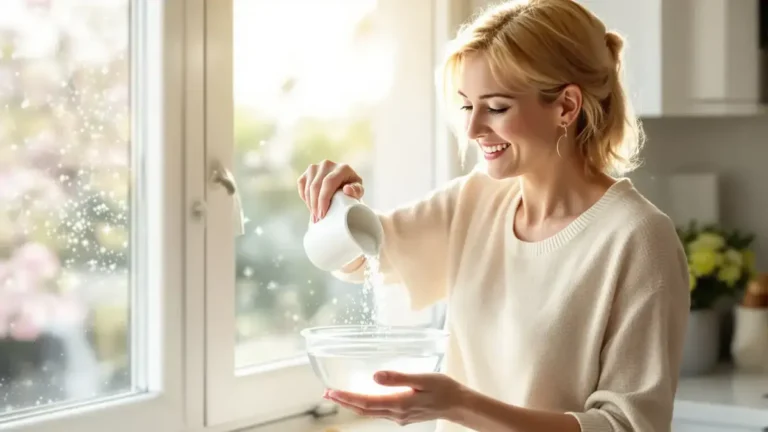 Vetri splendenti fino alla primavera con un solo cucchiaio di questo prodotto nell’acqua per le pulizie!